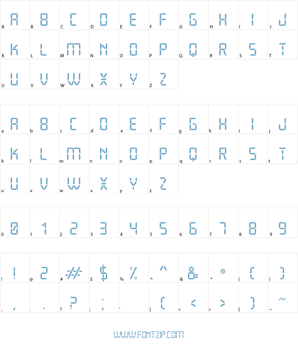 Open 24 Display St Font Character